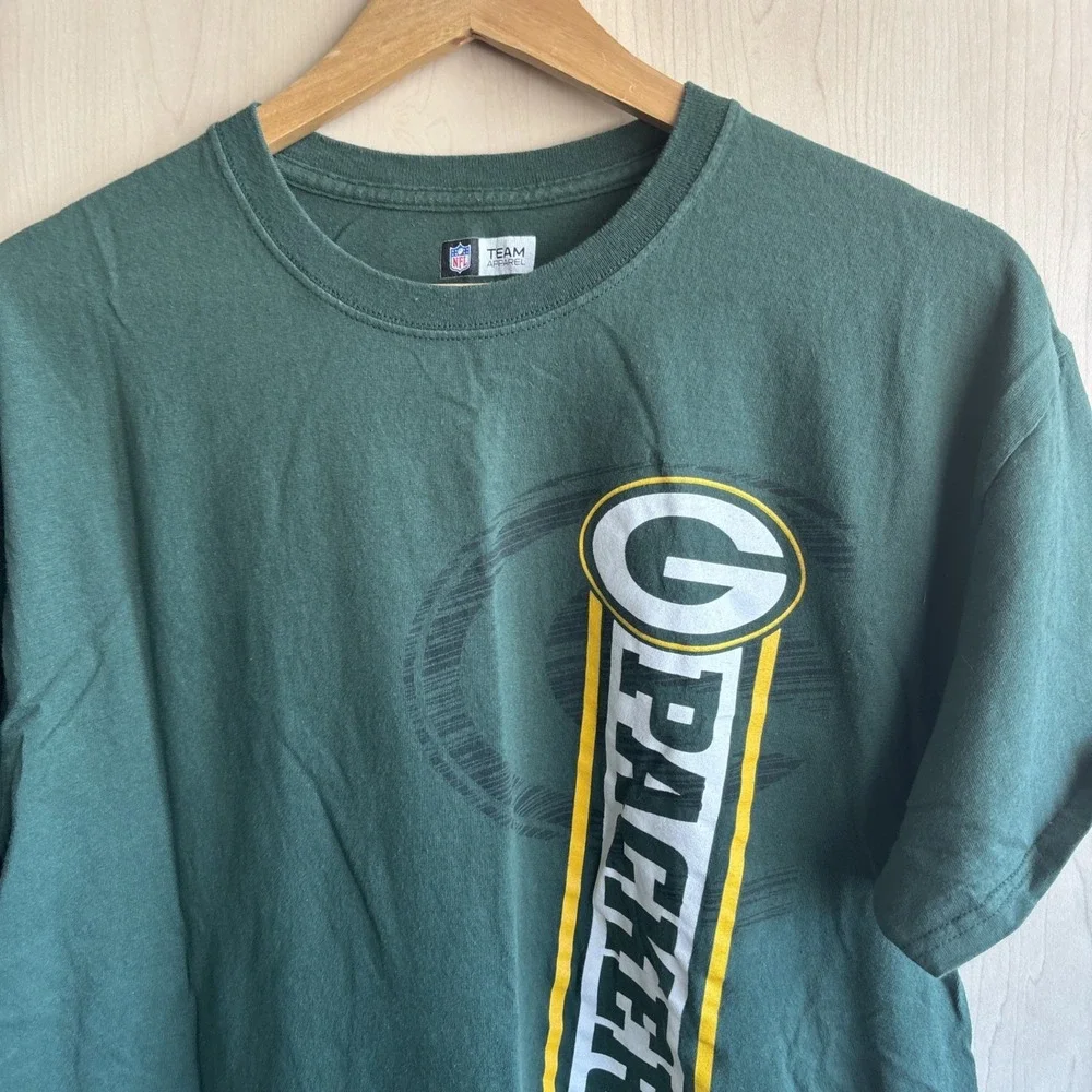 NFL Team Apparel Green Bay Packers Mens Unisex Large Crew Neck T-Shirt